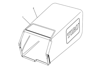 Grass Bag Assembly Diagram and Parts List for 26682 0000001 - 0999999 Toro Lawn Mower