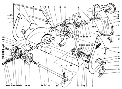 Auger Assembly Diagram and Parts List for 38085 3000001 - 3999999 Toro Snow Blower