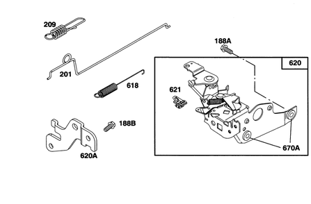 Engine Briggs & Stratton Model 128802-0615-01 Diagram and Parts List for 20463 5900001 - 5999999 Toro Lawn Mower