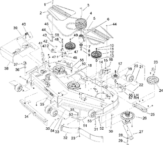 Part Location Diagram of 107-7663 Toro Deck Decal Assembly