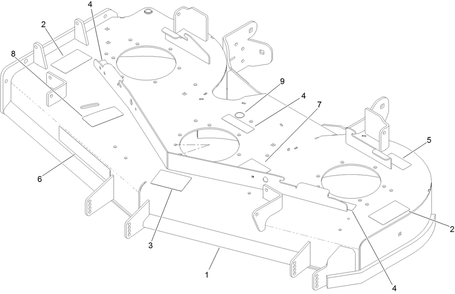 Deck Decal Assembly No. 140-1168 Diagram and Parts List for 72969TE 400000000 - 412899999 Toro Lawn Tractor