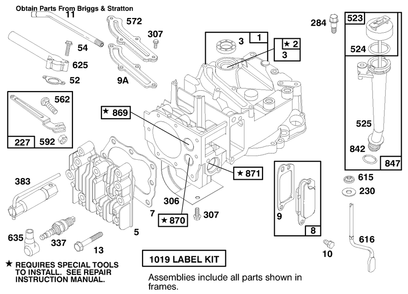 Engine Briggs & Stratton Model 12f802-0667-01 Diagram and Parts List for 20803 7900001 - 7999999 Toro Lawn Mower
