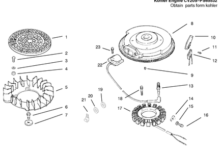 Ignition/Electrical Diagram and Parts List for 72110 6900001 - 6999999 Toro Lawn Tractor