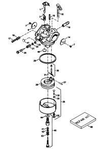 Carburetor No. 632370a Diagram and Parts List for 38555 3900001 - 3999999 Toro Snow Blower