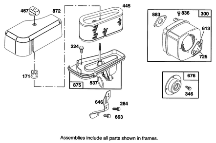 Engine Briggs & Stratton Model 28b707-0126-01 Diagram and Parts List for 70120 4900001 - 4999999 Toro Lawn Tractor