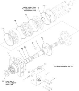 Hydraulic Motor Assembly No. 119-4557 Diagram and Parts List for 23208HD 400000000 - 999999999 Toro Stump Grinder
