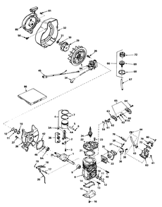 Engine Assembly (Engine Tecumseh Model No. Ah520 Type 1585b) Diagram and Parts List for 38232 2000001 - 2999999 Toro Snow Blower