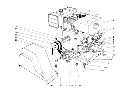 Engine Assembly (Model 38150) Diagram and Parts List for 38160 1000001 - 1999999 Toro Snow Blower