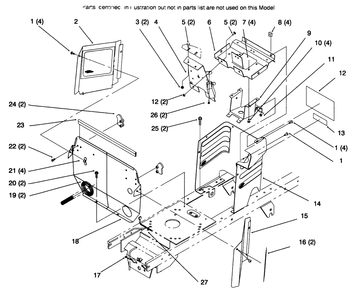 Hoodstand And Firewall Diagram and Parts List for 72085 6900001 - 6999999 Toro Lawn Tractor