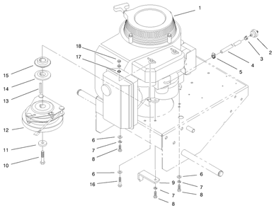 Engine Asm Diagram and Parts List for 30167 990001 - 999999 Toro Lawn Tractor Accessories