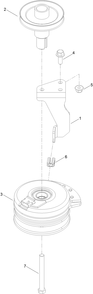 Clutch Assembly Diagram and Parts List for 75746TA 410040000 - 411599999 Toro Lawn Tractor