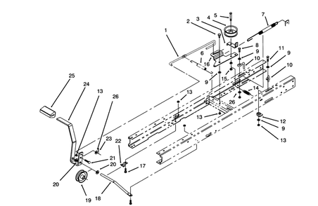 Clutch Assembly Diagram and Parts List for 71205 59000001 - 59999999 Toro Lawn Tractor
