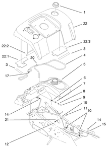 Fender And Fuel System Assembly Diagram and Parts List for 73560 8900001 - 8999999 Toro Lawn Tractor