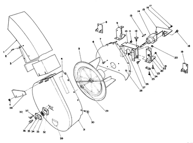 52" Blower Kit Model No. 30502 (Optional) Diagram and Parts List for 30798 0000001 - 0999999 Toro Lawn Tractor
