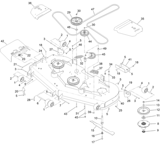 Part Location Diagram of 145-1942 Toro Spacer-Pulley