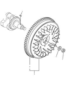 Flywheel Assembly Diagram and Parts List for 23897 400000000 - 999999999 Toro Lawn Tractor Accessories