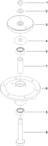 Spindle Assembly Diagram and Parts List for 79534 (310000001-310999999)(2010) Toro Lawn Mower