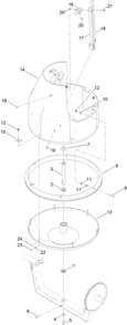 Drum Assembly Diagram and Parts List for 68009 400000000 - 401999999 Toro Cement Mixer