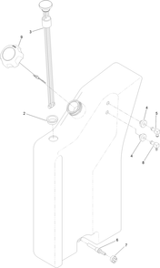 Lh Fuel Tank Assembly No. 130-1026 Diagram and Parts List for 22328 408963400 - 409588175 Toro Lawn Tractor Accessories
