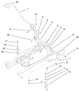 Shifting Components Diagram and Parts List for 71198 9900001 - 9999999 Toro Lawn Tractor
