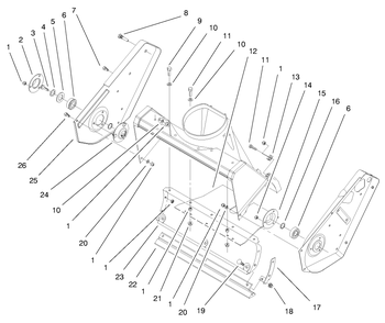 Side Plate & Scraper Assembly Diagram and Parts List for 38410 7900001 - 7999999 Toro Snow Blower