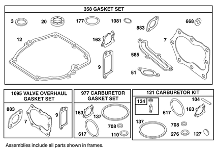 Engine Briggs & Stratton Model 12h802-1767-E1 Diagram and Parts List for 20043 9900001 - 9999999 Toro Lawn Mower