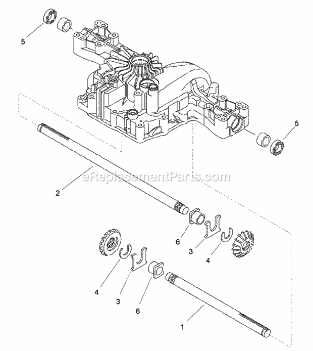 Axle Shaft Assembly Transmission Assembly No. Diagram and Parts List for 74596 312000001-312999999 Toro Lawn Mower