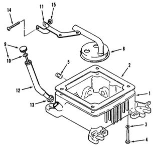 Oil Base And Fill Tube And Bracket Diagram and Parts List for 73440 5900223 - 5999999 Toro Lawn Tractor