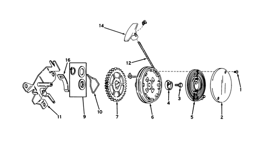 Rewind Starter No. 590519 Diagram and Parts List for 20700 8000001 - 8999999 Toro Lawn Mower