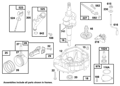 Engine Gts 150 Diagram and Parts List for 20465 790000001 - 799999999 Toro Lawn Mower