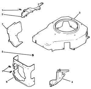 Blower Housing & Baffles Diagram and Parts List for 72043 6900001 - 6999999 Toro Lawn Tractor