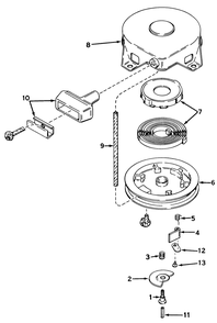 Rewind Starter No. 590473 Diagram and Parts List for 31302 2000001 - 2999999 Toro Snow Blower