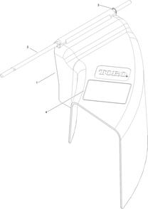 Side-Discharge Deflector Kit No. 144-0242 Diagram and Parts List for 144-0242  Toro Lawn Mower