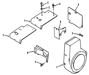 Kohler Baffles And Shrouds Diagram and Parts List for R1-12K804 2000001 - 2999999 Toro Lawn Tractor
