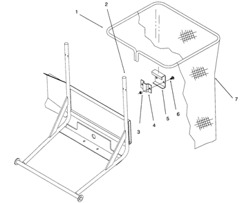 Bag & Frame Assembly Diagram and Parts List for 79401 6900001 - 6999999 Toro Lawn Tractor Accessories