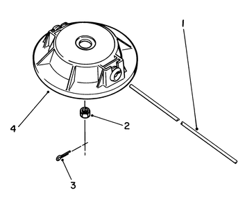 Fixed Line Head (Optional) Diagram and Parts List for 51644 6000001 - 6999999 Toro Trimmer