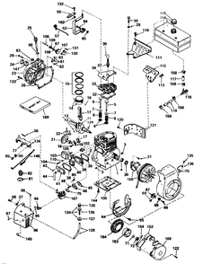 Engine Tecumseh Model No. H70-130176d (Continued) (7 H.P. Snowthrower Model No. 38050) Diagram and Parts List for 38040 8000001 - 8999999 Toro Snow Blower