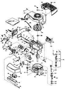 Engine Tecumseh Model No. Tnt 100-10077e Diagram and Parts List for 20610 4000001 - 4999999 Toro Lawn Mower