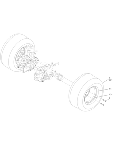 Rear Wheel Assembly Diagram and Parts List for 74492 407623893-999999999 Toro Lawn Tractor