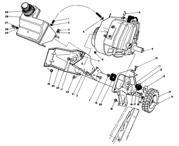 Engine & Main Frame Assembly Diagram and Parts List for 38180 8000001 - 8999999 Toro Snow Blower