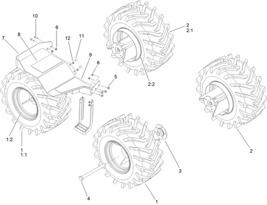Part Location Diagram of 147-5772 Toro Plate - Retainer Dual Wheel