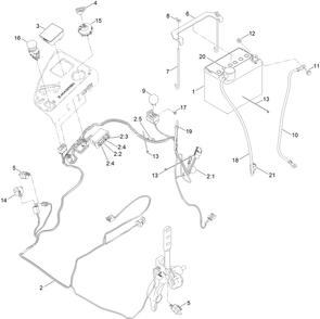 Electrical Assembly Diagram and Parts List for 72965 414086139 - 999999999 Toro Lawn Tractor