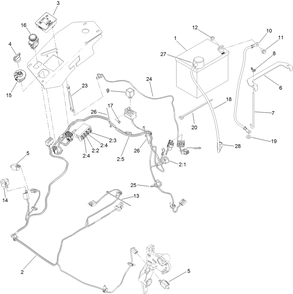 Electrical System Assembly Diagram and Parts List for 74933 (316000001-316999999)(2016) Toro Lawn Mower