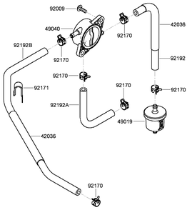 Fuel Tank And Valve Assembly Diagram and Parts List for 22974 400000000 - 401999999 Toro Lawn Tractor Accessories