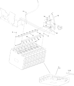 Battery Assembly Diagram and Parts List for 18562 400000000 - 414265543 Toro Lawn Mower