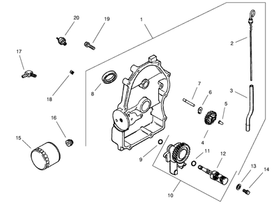 Group 3-Oil Pan/Lubrication Diagram and Parts List for 22300 890001 - 899999 Toro Lawn Tractor Accessories