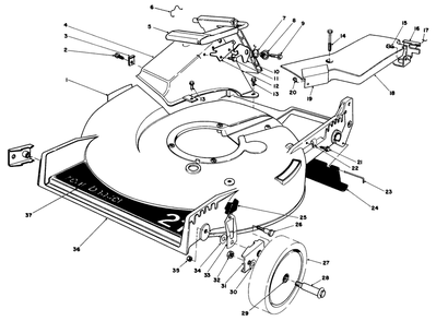 Housing Assembly Diagram and Parts List for 20675 4000001 - 4999999 Toro Lawn Mower