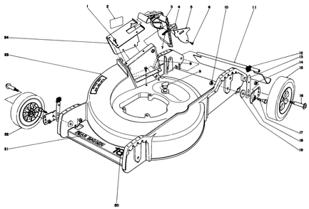 Housing Assembly Diagram and Parts List for 20788 9000001 - 9999999 Toro Lawn Mower