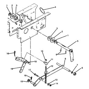 Hydrostatic Lift Linkage Diagram and Parts List for 73520 5900178 - 5999999 Toro Lawn Tractor
