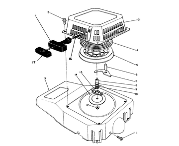 Recoil Assembly (Engine No. Vmg6, Vmj8 & Vmk9) Diagram and Parts List for 26620BG 0009001 - 0999999 Toro Lawn Mower